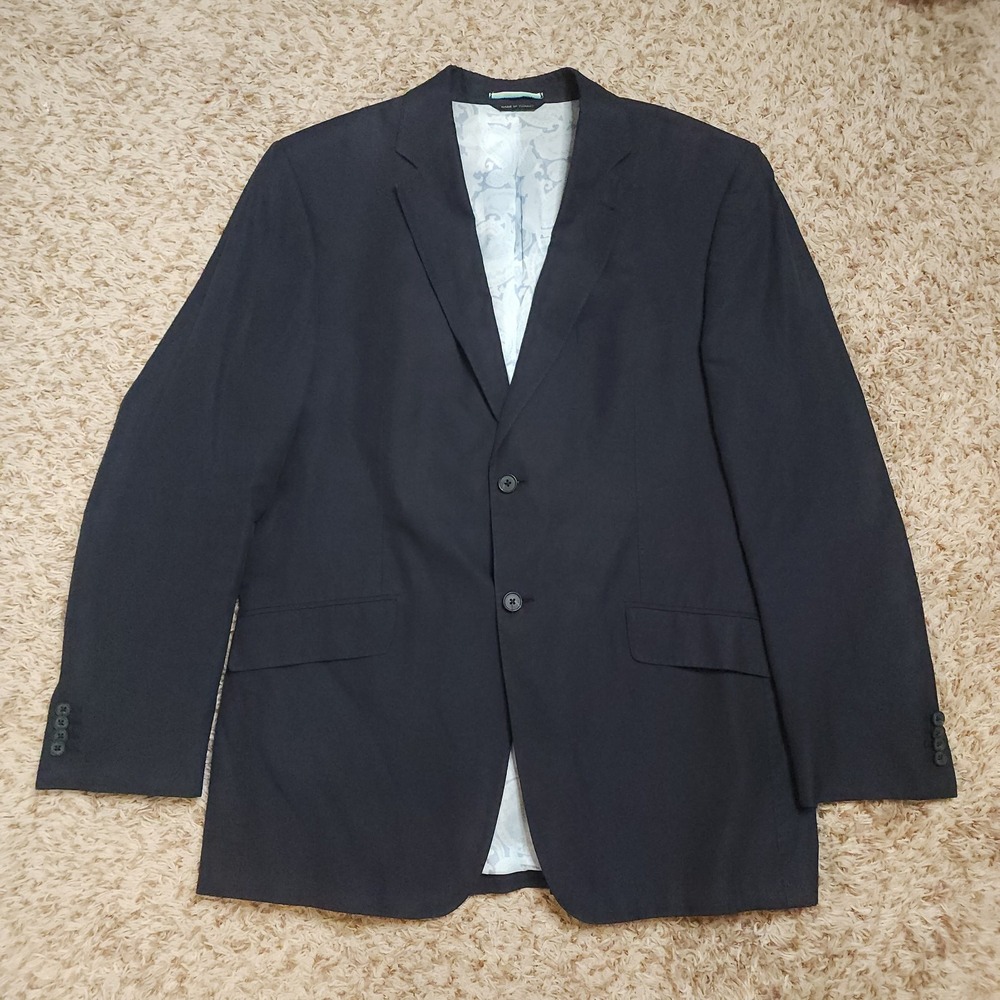 Banana Republic Mens 44R Navy Blue Pin Stiped 2 Button Sports Coat Blazer